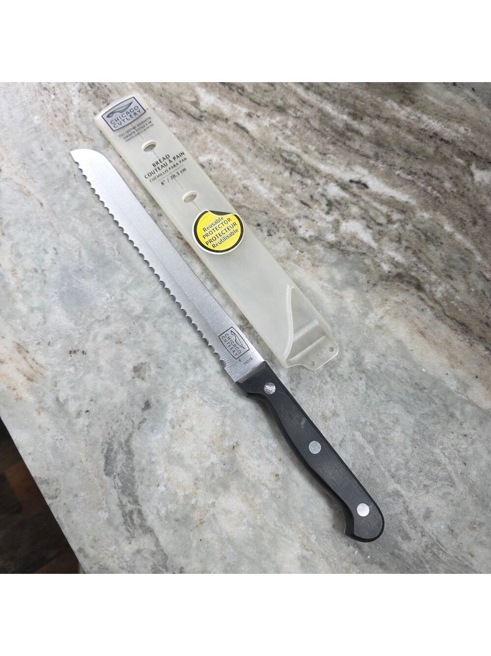 Chicago Cutlery 8" Scalloped Bread Knife with Protective Sheath - Model 1H11D